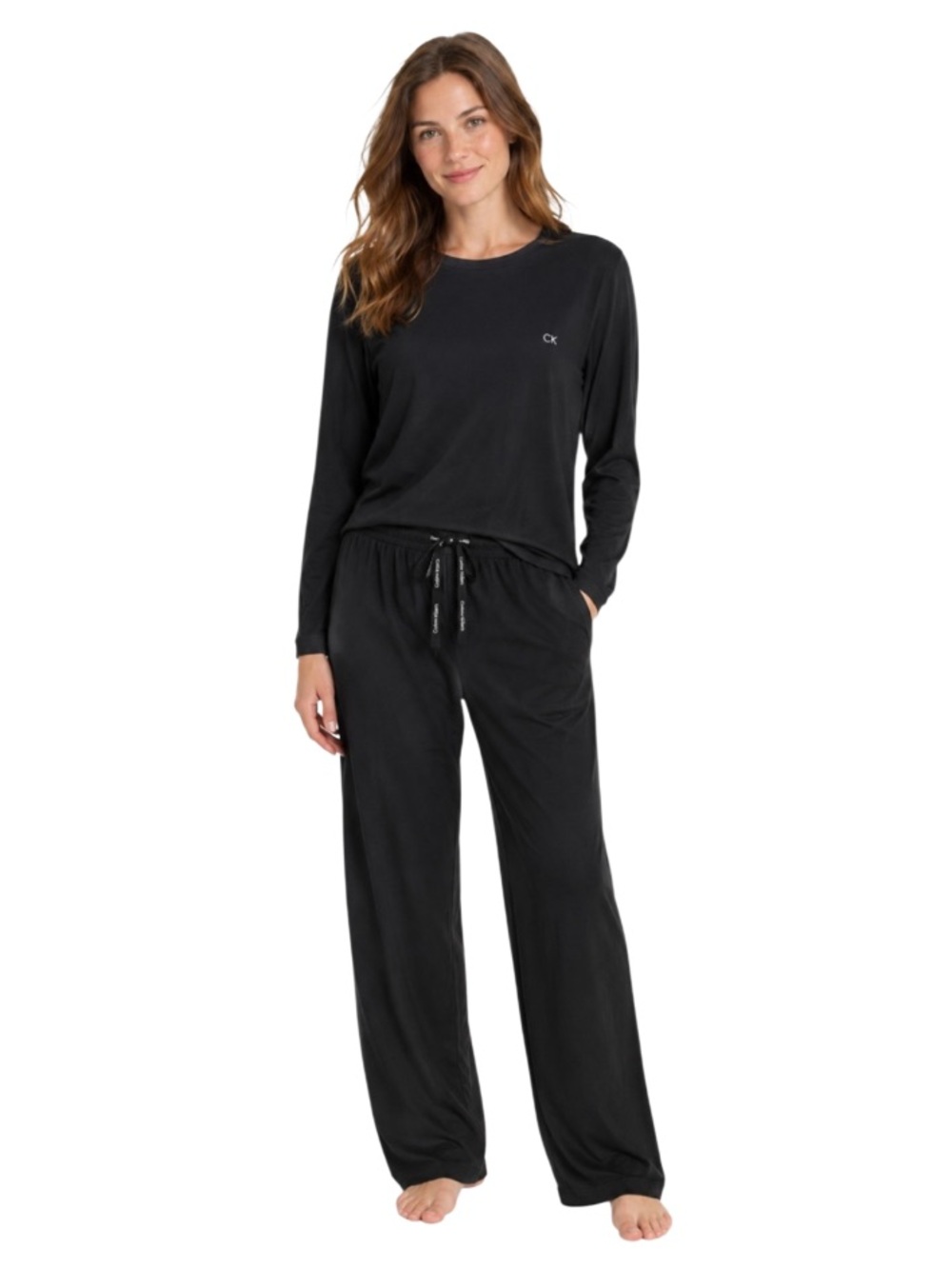 Calvin Klein Lounge Pajama Pants Cotton Blend Black Large